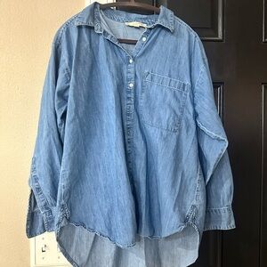 Loft Denim Button-Up Shirt